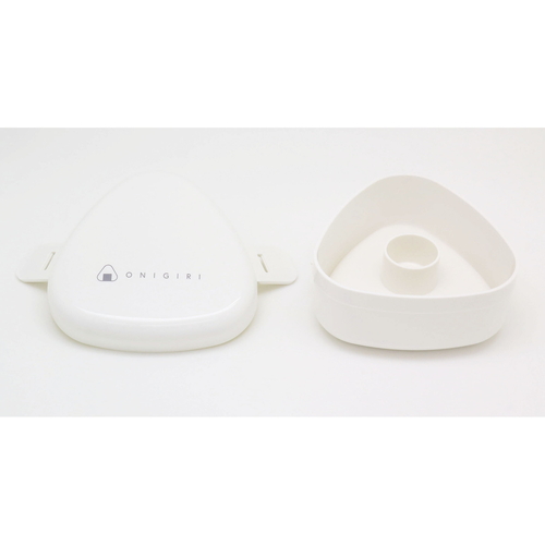 おにぎりケース　White　おにぎり2　290ml　ホワイト シンプルなデザインのホワイトケースが正面から見える状態