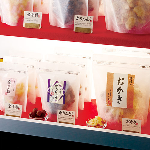 陳列しやすいスタンドタイプで高級感ある和紙風ラミネート袋