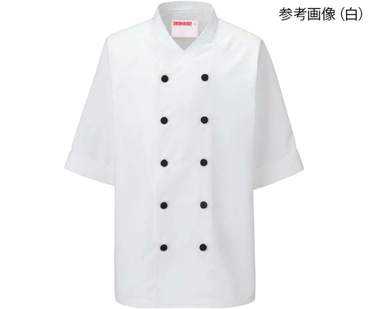 コックシャツ　黒　LL画像