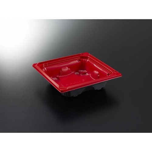 中央化学 どんぶり容器 CT 活膳 15-15 赤-BK 本体画像