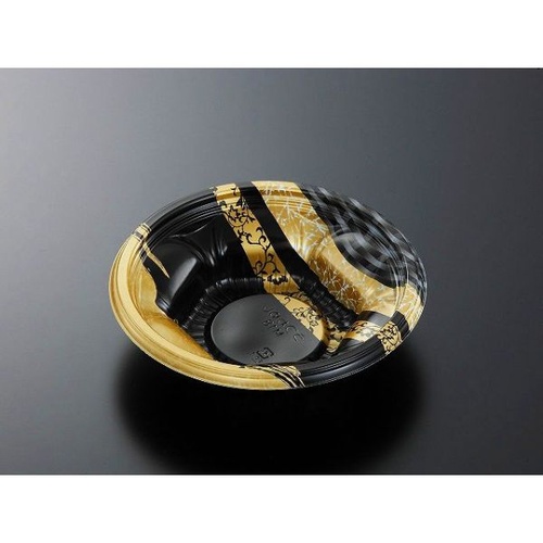 中央化学 どんぶり容器 CT うつわめし M18 こはくG-BK 本体-1画像