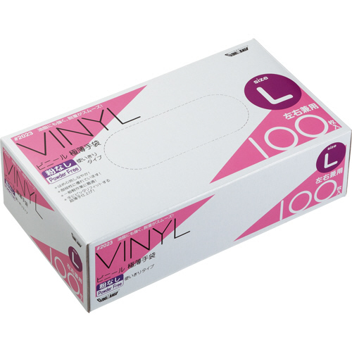 ﾋﾞﾆｰﾙ使いきり手袋 粉なし ｸﾘｱ L 1ｾｯﾄ(2000枚:100枚×20箱)画像