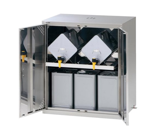 ラボサーバーラック（薬品保管庫・一斗缶用）　ステンレス製　2列1段画像