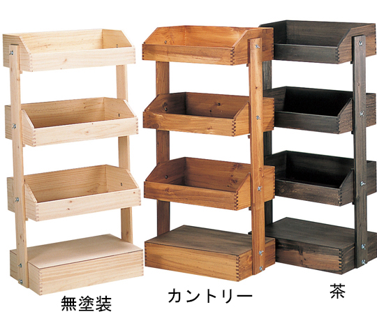 3段BOX什器 無塗装画像
