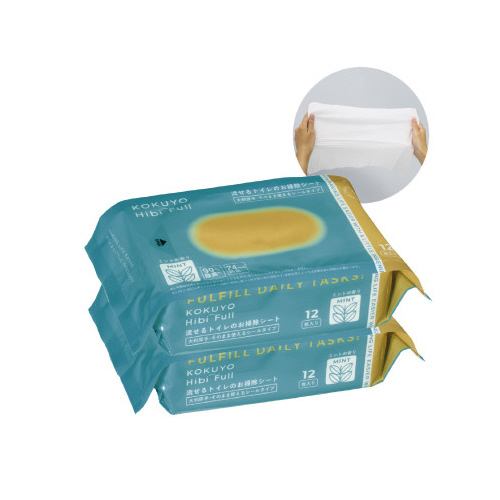 流せるトイレ掃除シート大判厚手ミント２個入ｘ２４画像