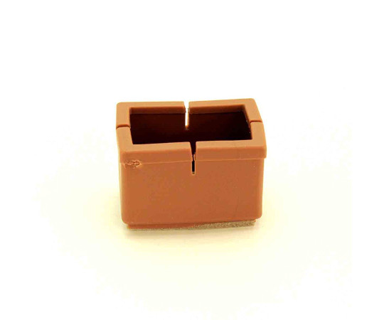 ワイドフェルトキャップ　長角脚用　24-30mm×40-45mm　薄茶　4個入画像