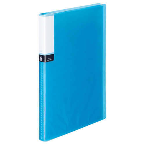 ｸﾘｱﾌﾞｯｸ(透明表紙) A4ﾀﾃ 36ﾎﾟｹｯﾄ 背幅20mm ﾌﾞﾙｰ 1ｾｯﾄ(10冊)画像