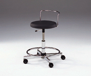 クリーンルームチェアー（リング付き）　ブラック