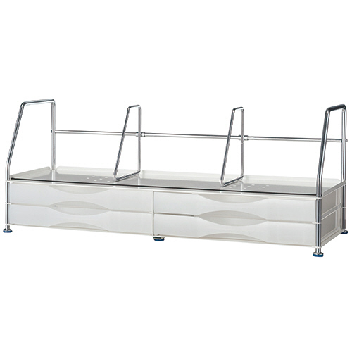 ﾌﾞｯｸｽﾀﾝﾄﾞ ﾚﾀｰｹｰｽ付(耐震) 2列2段 1台画像