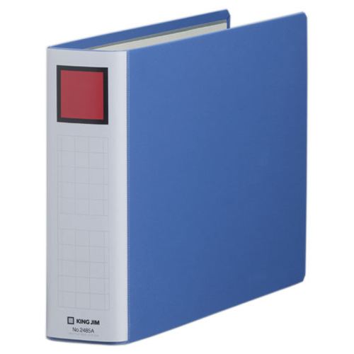 ｷﾝｸﾞﾌｧｲﾙ ｽｰﾊﾟｰﾄﾞｯﾁ(脱･着)ｲｰｼﾞｰ A4ﾖｺ 50mmとじ 背幅66mm 青 1冊画像
