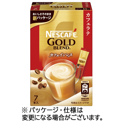 ネスカフェ　ゴールドブレンド　カフェインレス　スティック　1箱(7本)画像