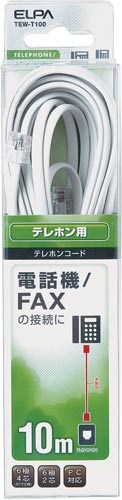 テレホンコード　６極２／４芯　１０ｍ画像
