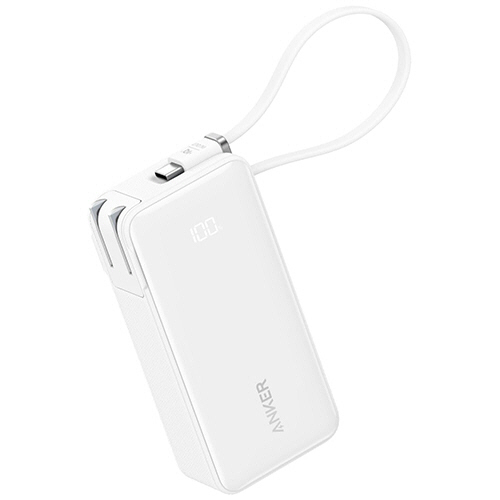 一体型ﾓﾊﾞｲﾙﾊﾞｯﾃﾘｰ ANKER Power Bank (10000mAh USB-Cｹｰﾌﾞﾙ) ﾎﾜｲﾄ 1個