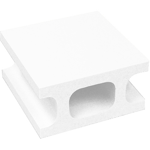 発泡ｽﾁﾛｰﾙ Kﾌﾞﾛｯｸ(大) 縦割 ﾎﾜｲﾄ 1個画像