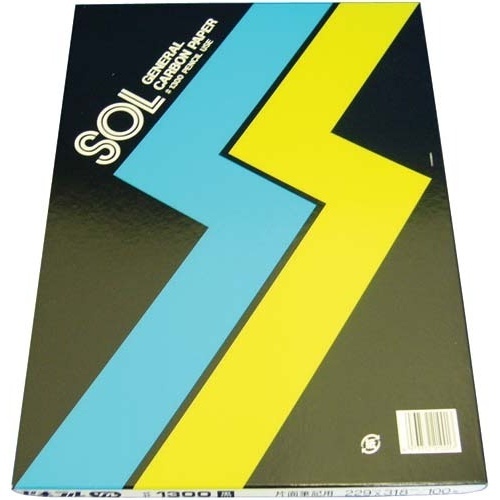 カーボン紙　＃１３００Ｋ　黒　片面筆記用　１００枚画像