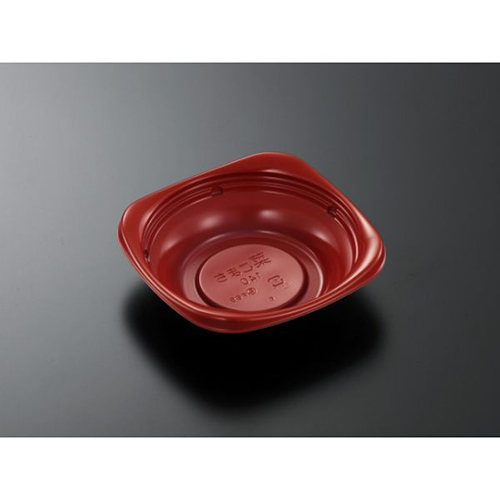 中央化学 軽食容器 CT 菜こまち 140 赤-BK 本体画像