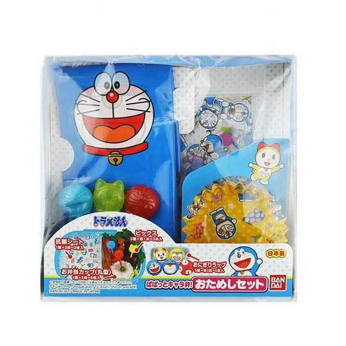 ぱぱっとキャラ弁！おためしセット ドラえもん おにぎりラップ おかずカップ画像