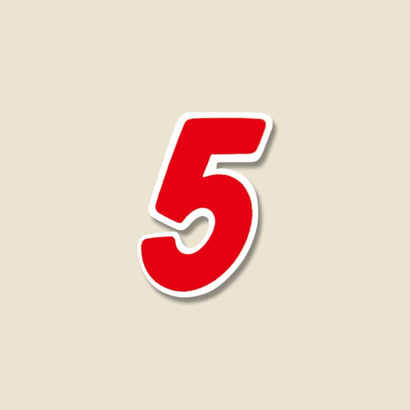 Ｎナンバーセルフ　Ｓ　Ｎｏ．５　赤画像