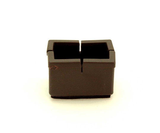 ワイドフェルトキャップ　長角脚用　24-30mm×40-45mm　濃茶　4個入画像