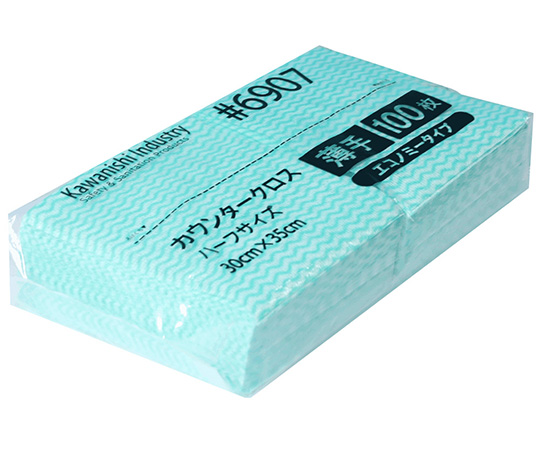 カウンタークロスエコノミー薄手ハーフ　100枚入　グリーン画像