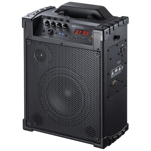 ﾜｲﾔﾚｽﾏｲｸ付き拡声器ｽﾋﾟｰｶｰ(ﾊﾞｯﾃﾘｰ内蔵･ﾜｲﾔﾚｽﾏｲｸ2本対応) 1台画像