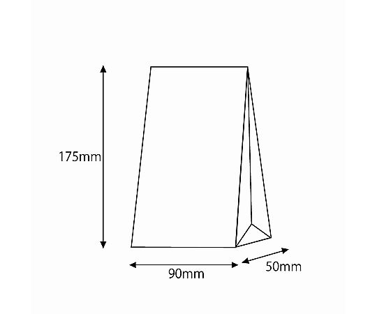 HEIKO 紙袋 角底袋 ファンシーバッグ SS 黒無地 100枚 無地の黒い袋が横向きに並べられた状態