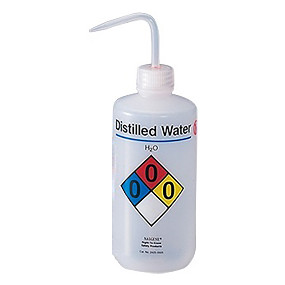 薬品識別安全洗浄瓶　蒸留水用