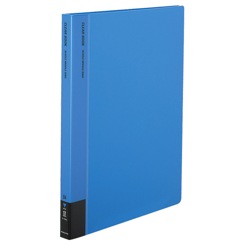 ｸﾘﾔｰﾌﾞｯｸ(替紙式) B4ﾀﾃ 36穴 12ﾎﾟｹｯﾄ付属 背幅27mm 青 1ｾｯﾄ(16冊)画像