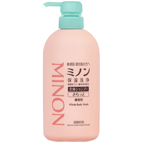ﾐﾉﾝ 全身ｼｬﾝﾌﾟｰ さらっとﾀｲﾌﾟ 本体 450mL 1本画像