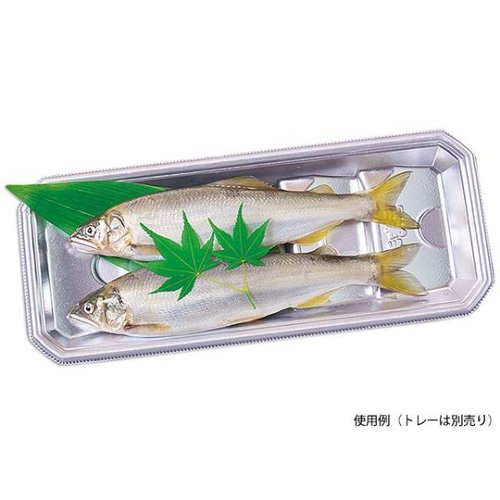 フィルムシート グルメシート 青もみじ 丸 ユニバース 垂直に立てられた青もみじのデザインが施されたフィルムシートの様子