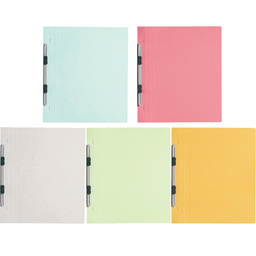 ﾌﾗｯﾄﾌｧｲﾙ 樹脂とじ具 A4ﾀﾃ 150枚収容 背幅18mm 5色 1ﾊﾟｯｸ(5冊:各色1冊)画像