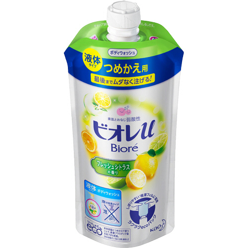 ﾋﾞｵﾚu ﾎﾞﾃﾞｨｳｫｯｼｭ ﾌﾚｯｼｭｼﾄﾗｽの香り つめかえ用 340mL 1ﾊﾟｯｸ