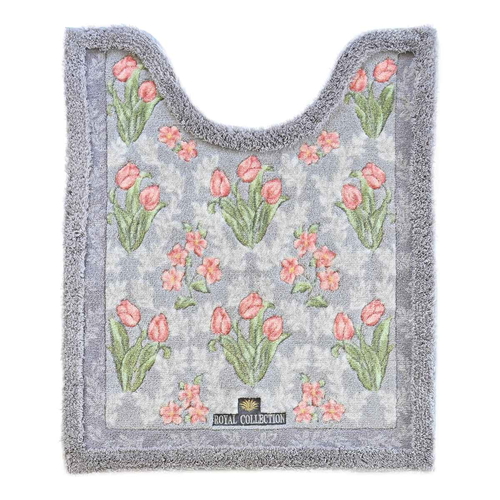 ロイヤルコレクション アーツ ロングトイレマット 約75x63cm  GY グレー画像