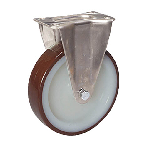 ｼｼｸ ｽﾃﾝﾚｽｷｬｽﾀｰ 固定ｳﾚﾀﾝ車輪付 1個