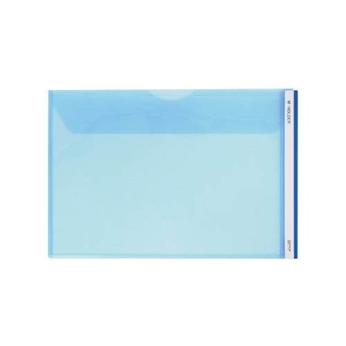 Mﾎﾙﾀﾞｰ A4ﾖｺ 青 ﾌﾀ付 1ｾｯﾄ(5枚)画像