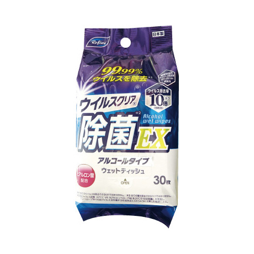 ウイルスＣ除菌ＥＸアルコールウェット３０枚×４０画像