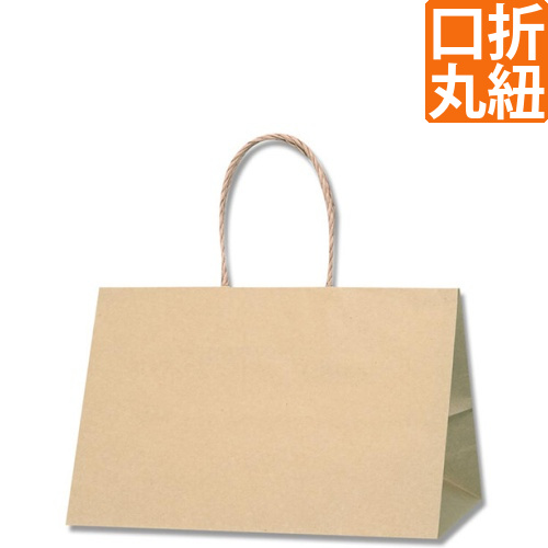 手提げ紙袋（茶・口折丸紐・幅310×マチ190×高さ210mm）