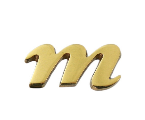 真鍮ゴールド文字 小文字 m