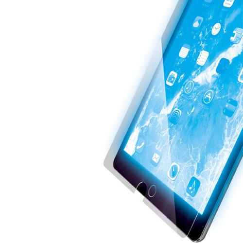 iPad 10.2型 2019年ﾓﾃﾞﾙ用ｶﾞﾗｽﾌｨﾙﾑ 0.33mm/ﾌﾞﾙｰﾗｲﾄｶｯﾄ 1枚画像