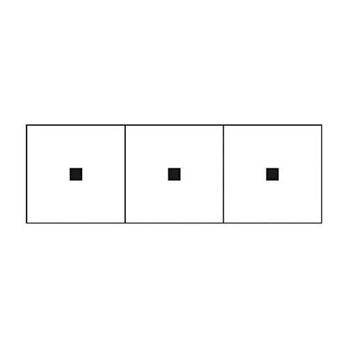 ｱﾙﾌｧﾍﾞｯﾄｽﾃｯｶｰ 50×50 点 白 1ｾｯﾄ(3枚)画像
