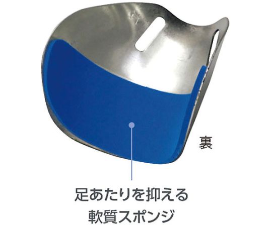 安全靴用甲プロテクター B2 Lサイズ 1組（2枚入） しっかりとした素材で構成された、平面に置かれた保護具の2枚セット