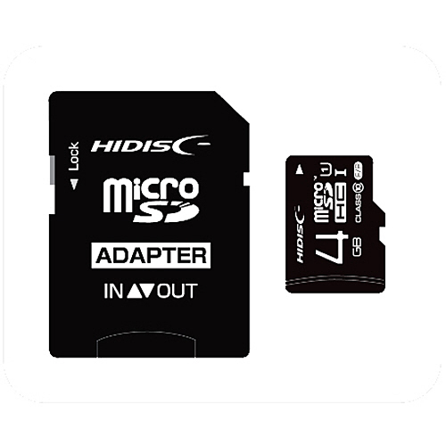 microSDHCｶｰﾄﾞ 4GB class10 UHS-I対応 SD変換ｱﾀﾞﾌﾟﾀｰ付き 1枚画像