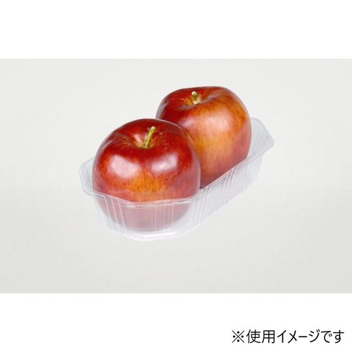 フルーツ容器 BPフルーツ2SW クリア パックスタイル [ケース販売] 透明でシンプルなデザインの容器が並べられた状態