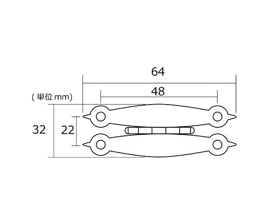 アンティック丁番ミニ　B型　黒　2枚入 黒い丁番が2個並び、細部のデザインが鮮明に見える状態
