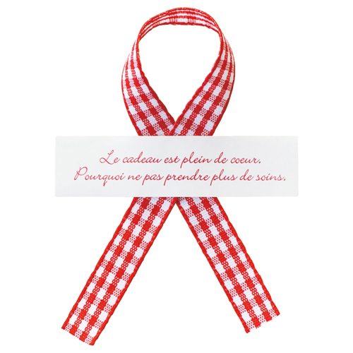 ﾁｪｯｸｼｰﾙ ｼｰﾙ白×ﾁｪｯｸﾘﾎﾞﾝ ﾀﾃ15×ﾖｺ60mm 1ﾊﾟｯｸ(30枚)画像