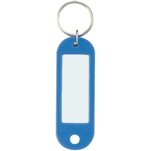 キーホルダー型名札　青　５０個入