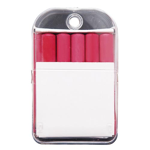 工事用　チョーク　赤　１０本入　プラケース付画像