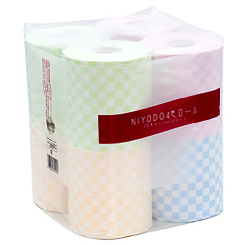 NIYODO4色ﾛｰﾙ ﾀﾞﾌﾞﾙ 30m 市松柄 1ｾｯﾄ(32ﾛｰﾙ:8ﾛｰﾙ×4ﾊﾟｯｸ)画像