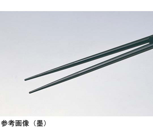 22cm 木の葉箸 紺 50個入 パッケージ全体が見える斜めからの撮影で、50本の箸が整然と並んでいる様子