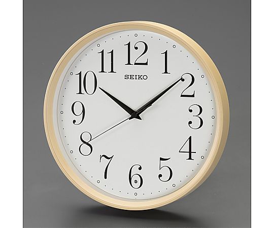 φ280mm [電波]掛時計 白い文字盤に黒い時針と分針が際立つ、シンプルなデザインの掛時計